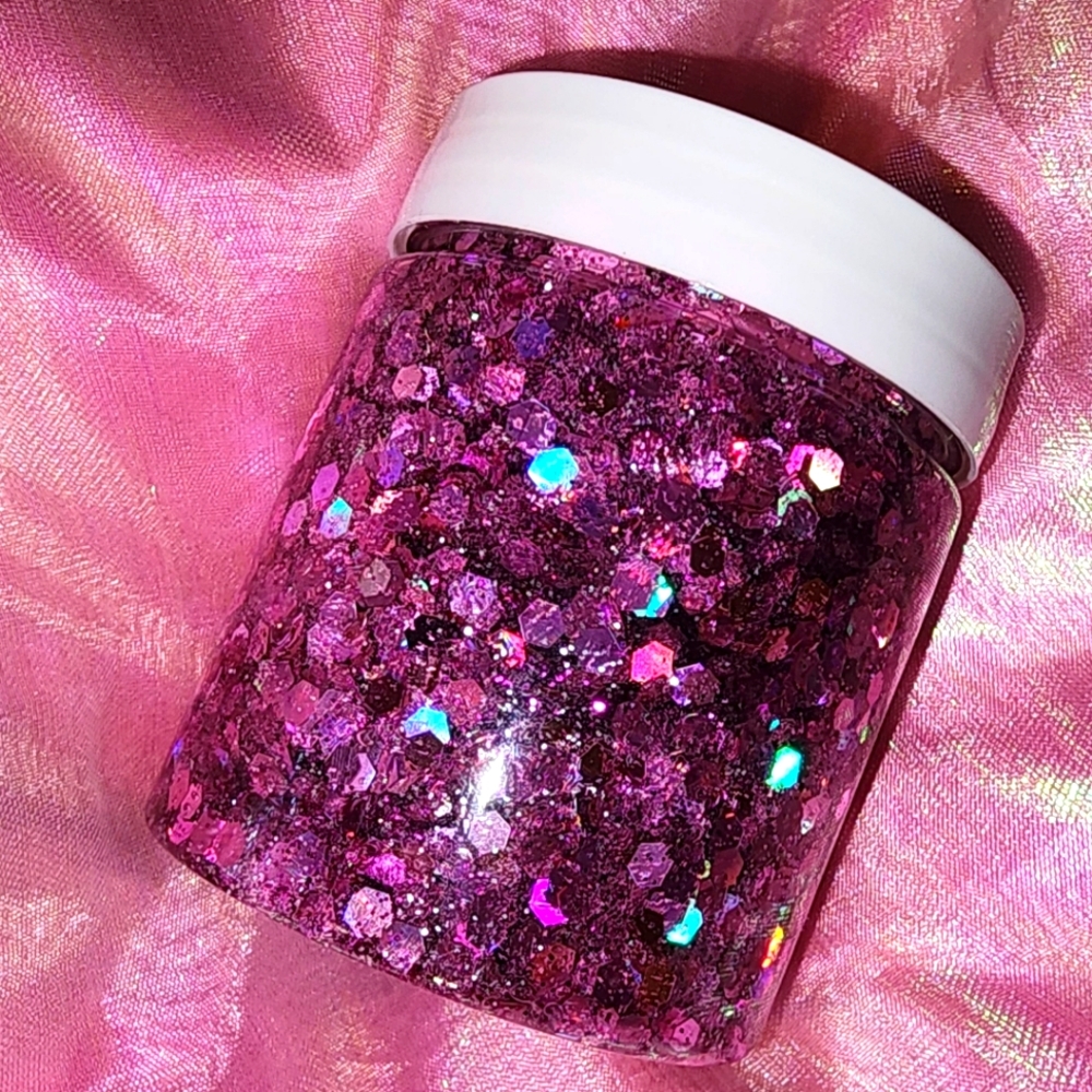 Purple Spotlight - chunky holographic hair glitter gel 4oz